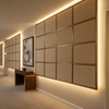 Aire Pebbled - Oatmeal Breathable Polyurethane Upholstered Wall Panel | Architectural Fabrics