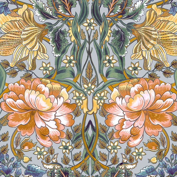 Belle-Epoque Blue, Sample Vinyl Wallcoverings | Coordonné