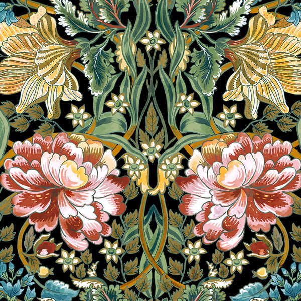 Belle-Epoque Black, Sample Vinyl Wallcoverings | Coordonné