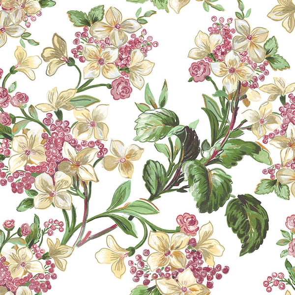 Flowery White, Sample Vinyl Wallcoverings | Coordonné