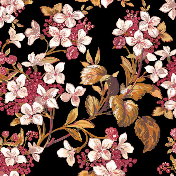 Flowery Black, Sample Vinyl Wallcoverings | Coordonné