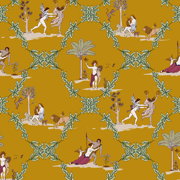 Neo-Bucolic Mustard, Sample Vinyl Wallcoverings | Coordonné