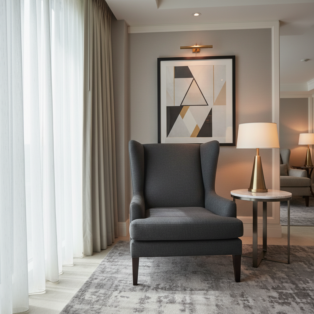 Aarden - Charcoal Veil Silicone Hybrid Upholstered Chair | Architectural Fabrics