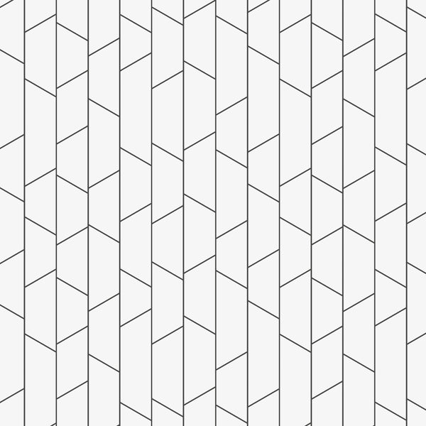 Angle Black on White - Ivory Wallcovering | Schumacher