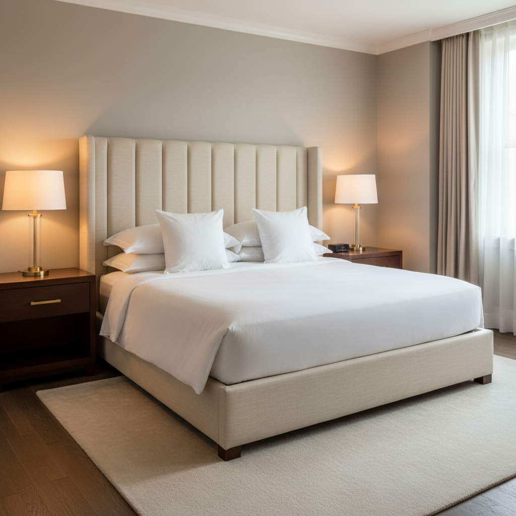 Soper Hole - Ivory Upholstered Headboard | Architectural Fabrics