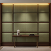 Woven Crosshatch Texture Olive Drab Upholstered Wall Panel | Architectural Fabrics
