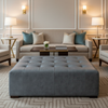 Punch Bowl - Marine Upholstered Ottoman | Architectural Fabrics