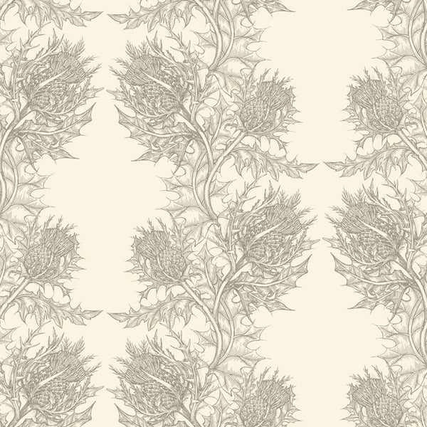 Thistle Grey on Ivory | Timorous Beasties Wallcovering