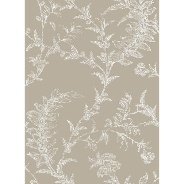 Ludlow - Taupe Brown By Cole & Son |  |Botanical & Floral  Wallcovering Print