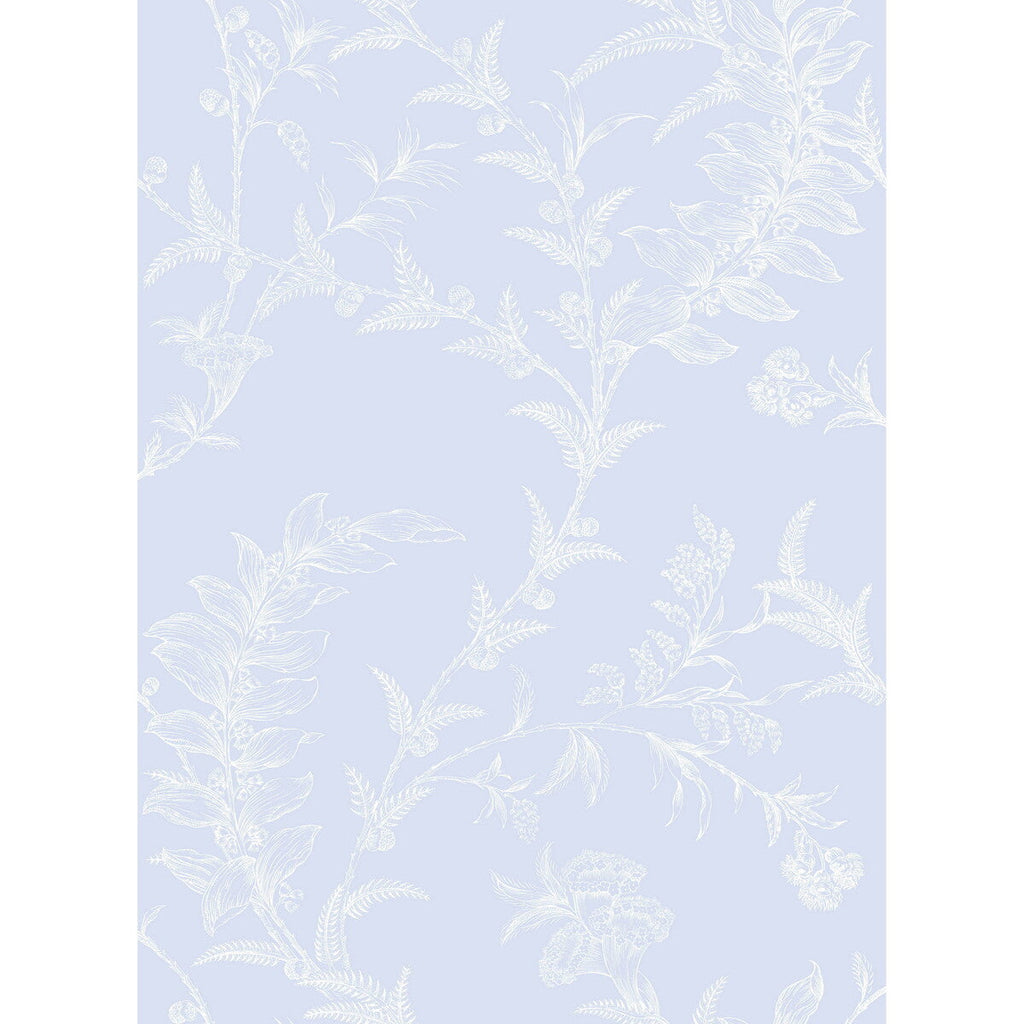 Ludlow - Pale Blue Light Blue By Cole & Son |  |Botanical & Floral  Wallcovering Print