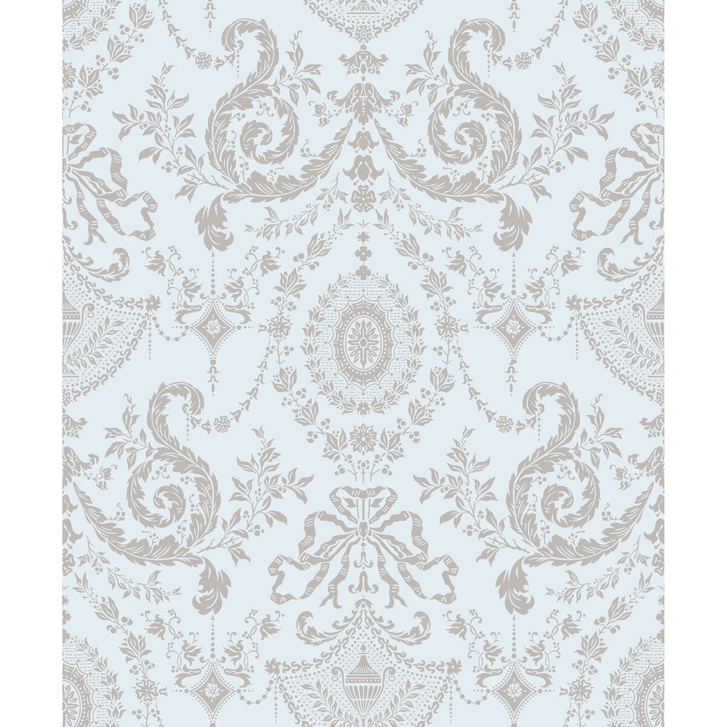 Woolverston - Seafoam Light Green By Cole & Son |  | Damask Wallcovering Print