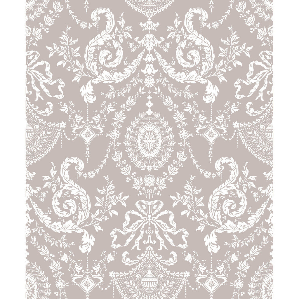 Woolverston - Toast Brown By Cole & Son |  | Damask Wallcovering Print