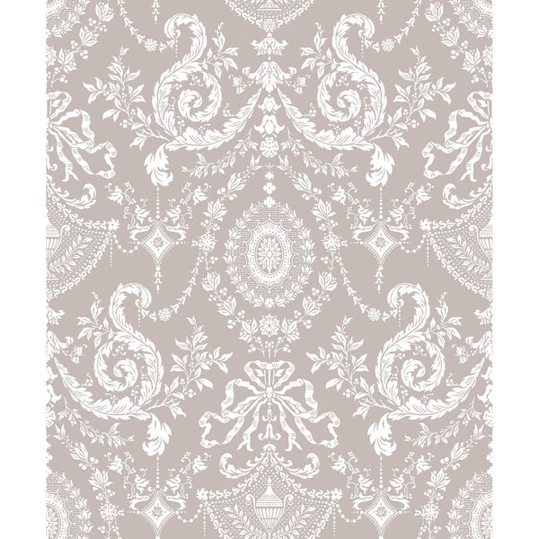 Woolverston - Toast Brown By Cole & Son |  | Damask Wallcovering Print