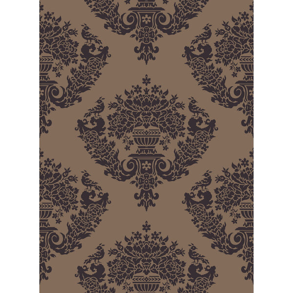 Sudbury - Bronze Brown By Cole & Son |  | Damask Wallcovering Print