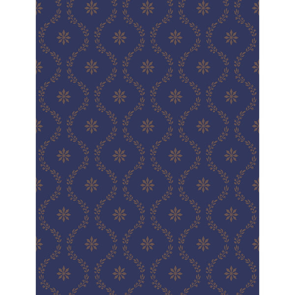 Clandon - Navy Blue By Cole & Son |  | Lattice/Scrollwork Wallcovering Print