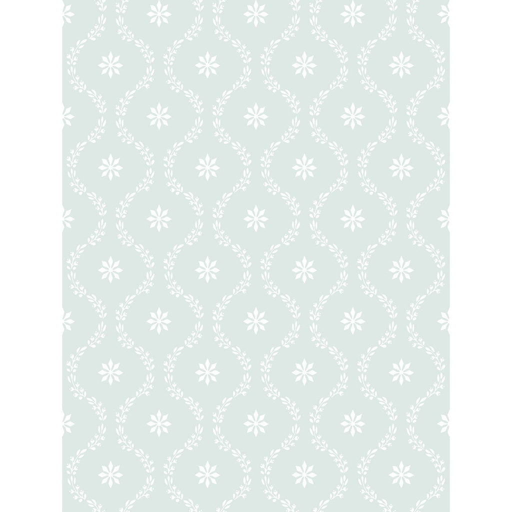 Clandon - Seafoam Light Green By Cole & Son |  | Lattice/Scrollwork Wallcovering Print