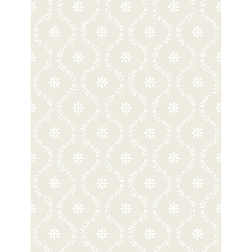 Clandon - Eggshell Light Yellow By Cole & Son |  | Lattice/Scrollwork Wallcovering Print