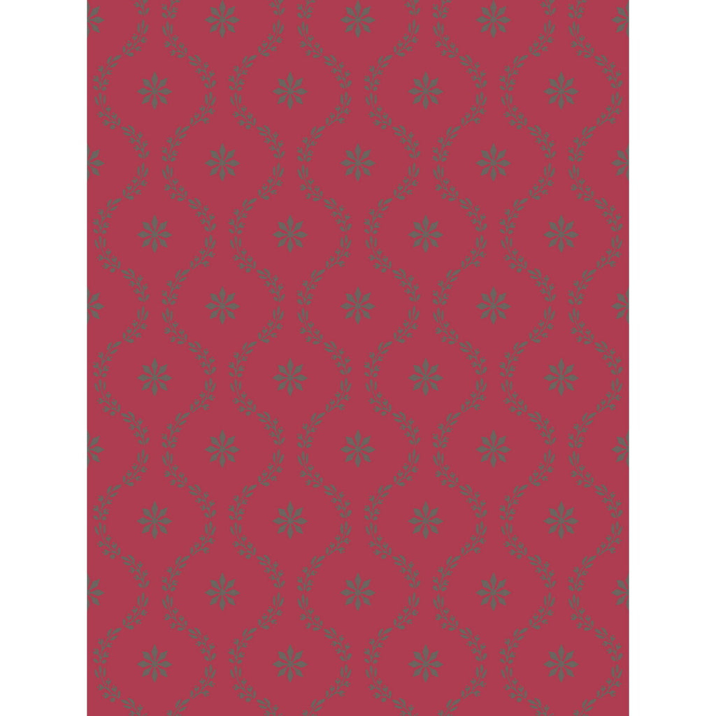 Clandon - Rouge Burgundy/Red By Cole & Son |  | Lattice/Scrollwork Wallcovering Print
