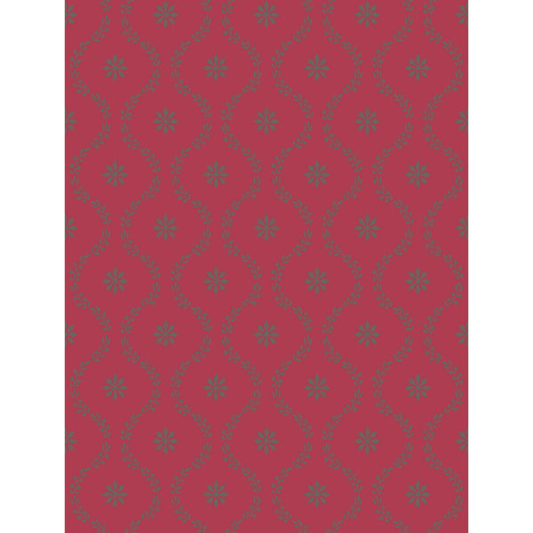 Clandon - Rouge Burgundy/Red By Cole & Son |  | Lattice/Scrollwork Wallcovering Print