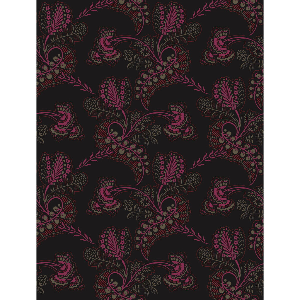 Hartford - Noir Black By Cole & Son |  | Paisley Wallcovering Print