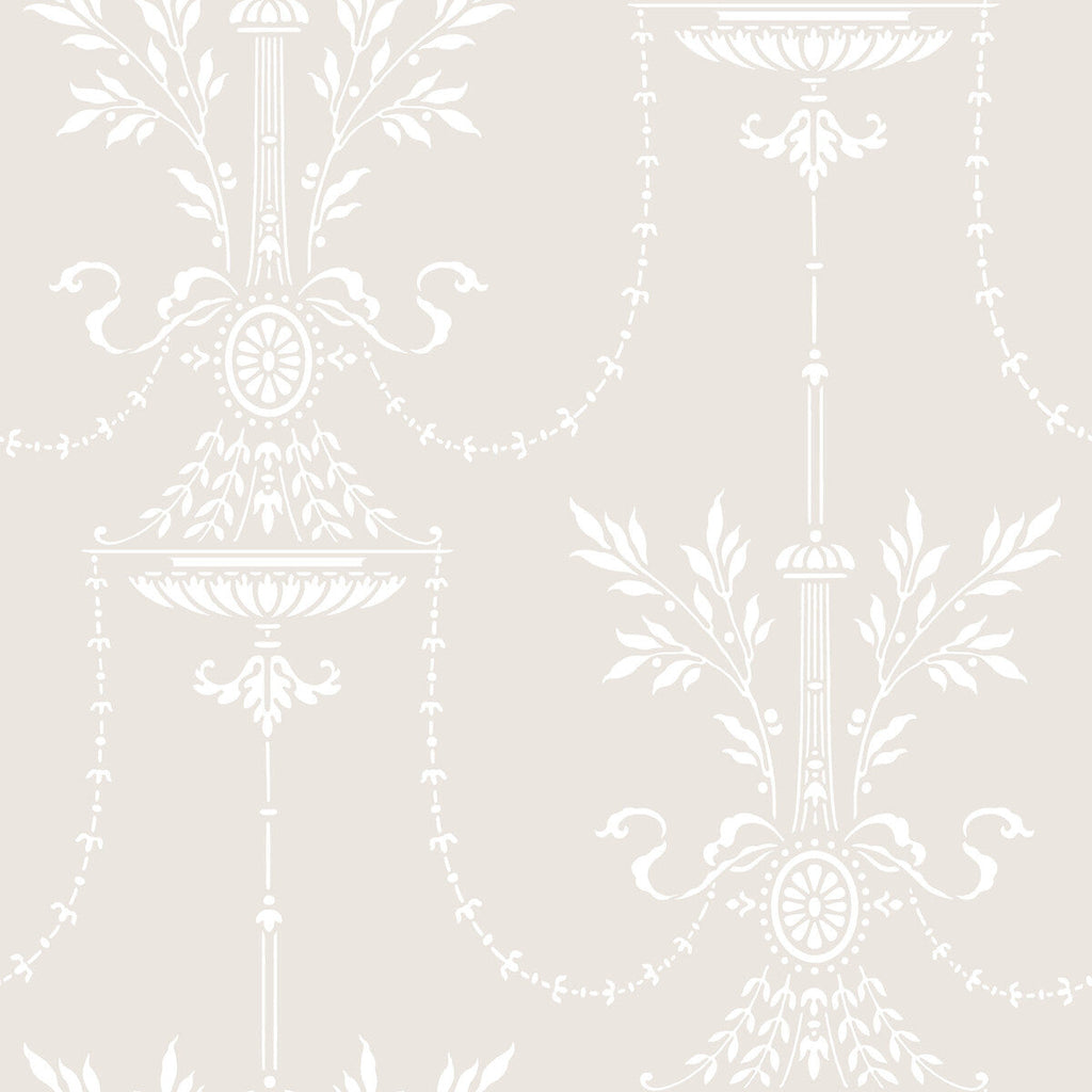 Dorset - Dove Grey By Cole & Son |  | Damask Wallcovering Print