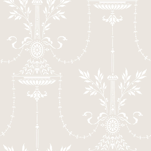 Dorset - Dove Grey By Cole & Son |  | Damask Wallcovering Print