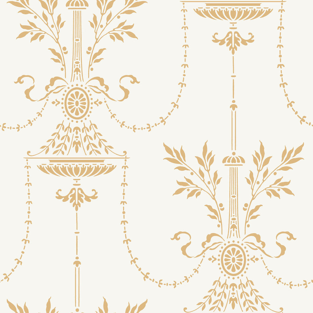 Dorset - Ecru Beige By Cole & Son |  | Damask Wallcovering Print