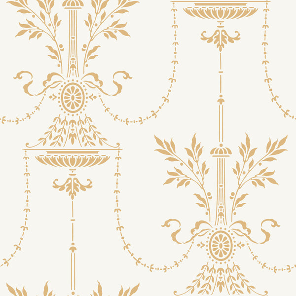 Dorset - Ecru Beige By Cole & Son |  | Damask Wallcovering Print