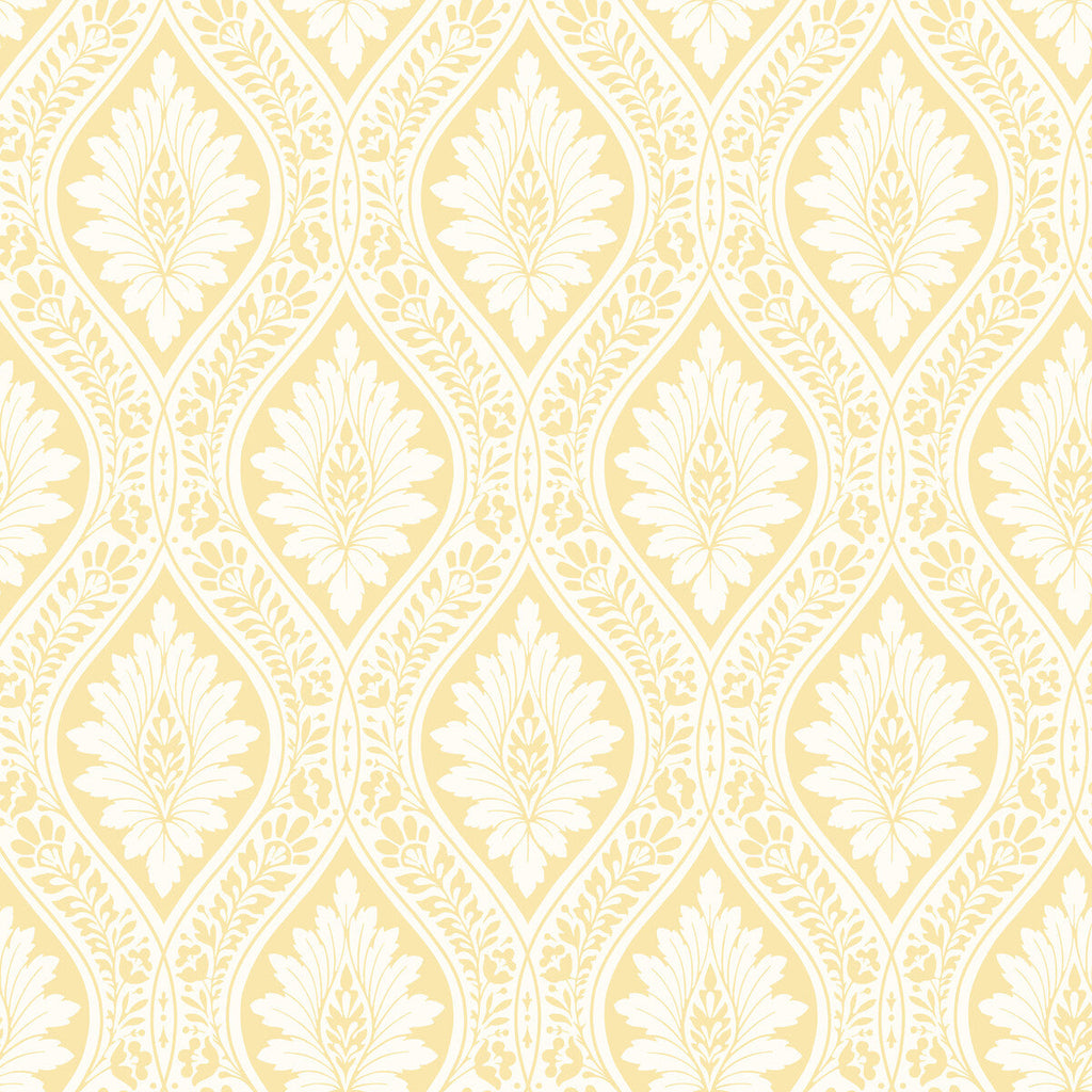 Florence - Lemon Yellow By Cole & Son |  | Damask Wallcovering Print
