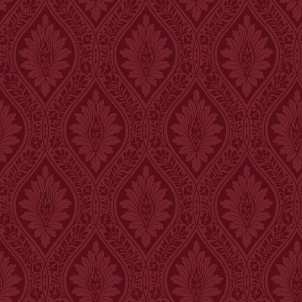 Florence - Rouge Burgundy/Red By Cole & Son |  | Damask Wallcovering Print