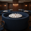 Stitchwork Bay - Indigo Upholstered Banquette | Architectural Fabrics