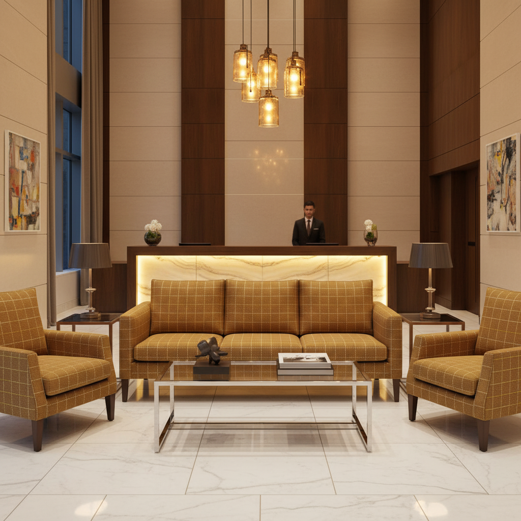 West End - Ginger Upholstered Sofa | Architectural Fabrics