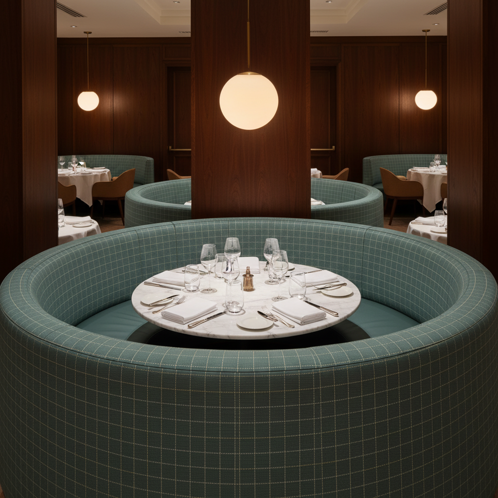 West End - Tidepool Upholstered Banquette | Architectural Fabrics