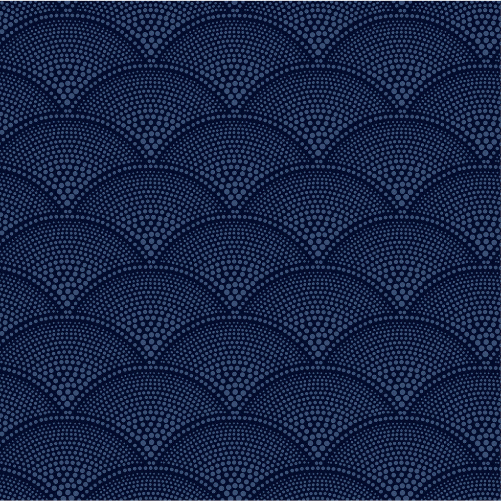 Feather Fan - Midnight Blue By Cole & Son |  |Dots Geometric Wallcovering Print