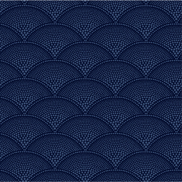Feather Fan - Midnight Blue By Cole & Son |  |Dots Geometric Wallcovering Print