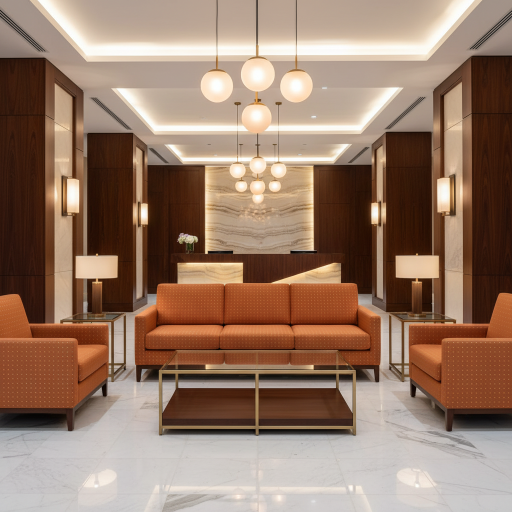 Analog - Terracotta Etched Polyurethane Upholstered Sofa | Architectural Fabrics