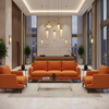 Soper Hole - Orange Upholstered Sofa | Architectural Fabrics