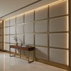 Aspect - Stone Linen Performance Polyurethane Upholstered Wall Panel | Architectural Fabrics