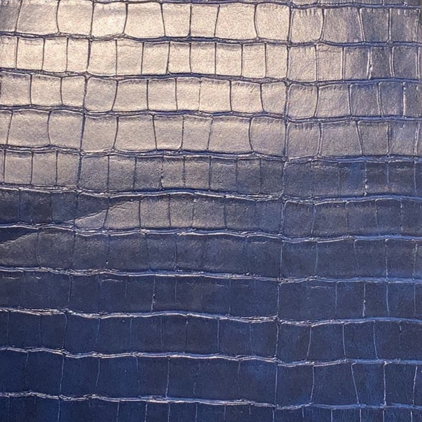 Le Embossed Croc Viva | Vegan Leather |  Navy Blue