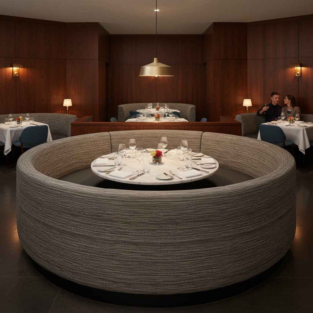 Pigeon Island - Thunder Upholstered Banquette | Architectural Fabrics