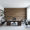 Biscay Bay Hickory Wood Grain | Hollywood Wallcoverings - Corporate Office commercial room setting