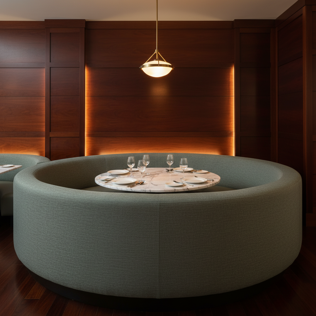 Pinnacle Rock - Laurel Upholstered Banquette | Architectural Fabrics