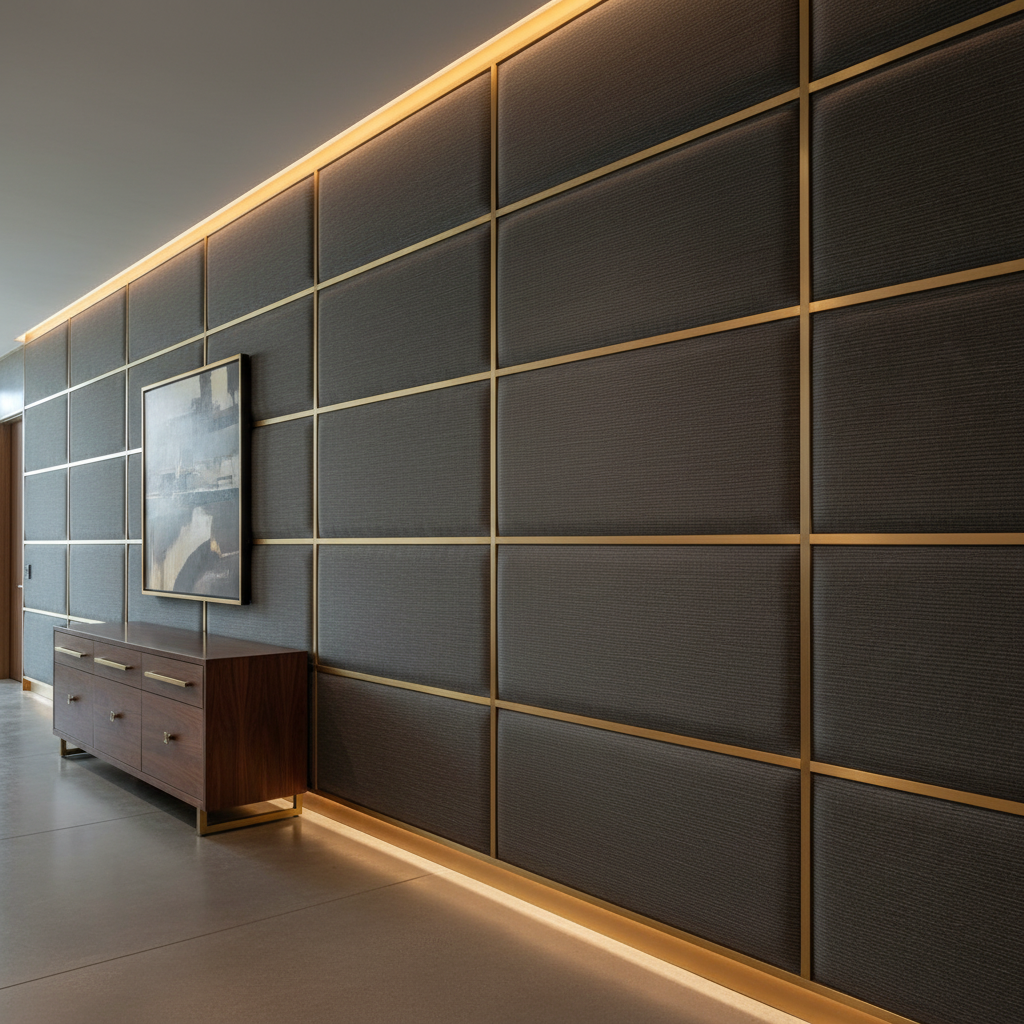 Storm Bay - Black Upholstered Wall Panel | Architectural Fabrics