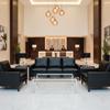 Embossed Reptile Scale Deep Onyx Upholstered Sofa | Architectural Fabrics