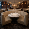 Nassau Gold - Latte Upholstered Banquette | Architectural Fabrics