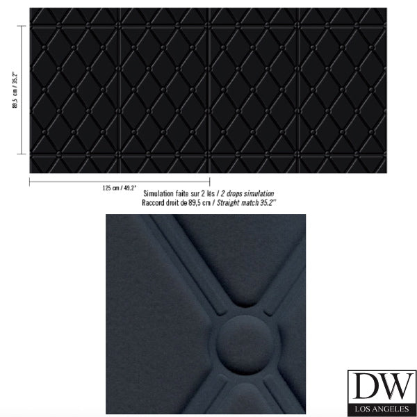 Glam Tuft - Padded Wall Panels Memo Sample | Phillipe Romano