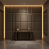 Smooth Pebble Grain Dark Taupe Upholstered Wall Panel | Architectural Fabrics