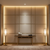 Tropical Trellis - Champagne Upholstered Wall Panel | Architectural Fabrics
