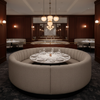 Fine Pebble Grain Mushroom Taupe Upholstered Banquette | Architectural Fabrics