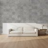 Nantucket Grasscloth Graphite & Metallic Silver Wallcovering | Phillipe Romano room setting